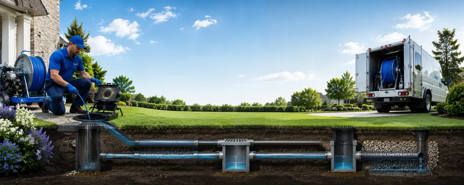 Outdoor drain cleaning information for Elkhorn, NE